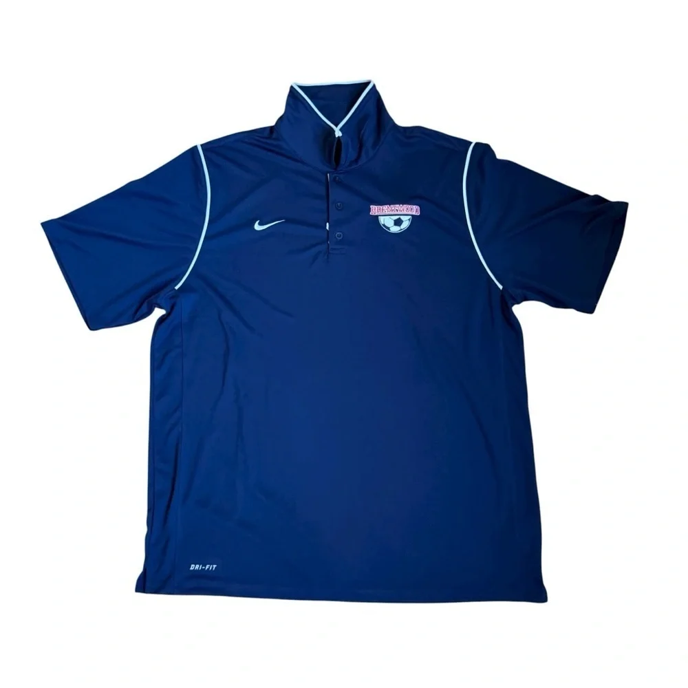 Nike Men's Dri-FIT UV Collegiate Polo shirt, with school Brentwood